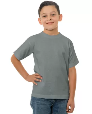 B4100 Bayside Youth Short-Sleeve Cotton Tee in Ash