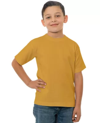 B4100 Bayside Youth Short-Sleeve Cotton Tee in Gold