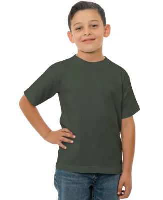 B4100 Bayside Youth Short-Sleeve Cotton Tee in Tobacco