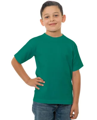 B4100 Bayside Youth Short-Sleeve Cotton Tee in Kelly green