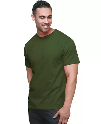 B5000 Bayside Adult Jersey Cotton Tee in Military green