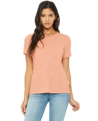 BELLA 6400 Womens Relaxed Jersey Tee PEACH SLUB