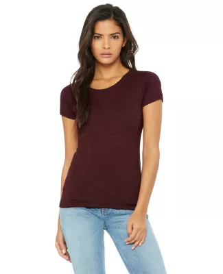 BELLA 8413 Womens Tri-blend T-shirt in Maroon triblend
