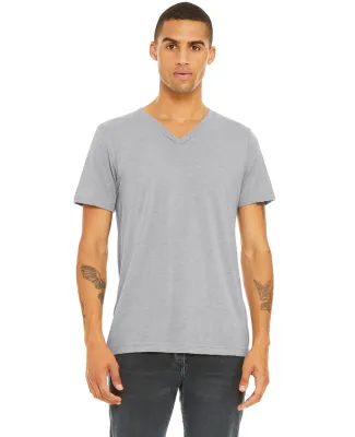 BELLA+CANVAS 3415 Men's Tri-blend V-Neck T-shirt in Ath grey triblnd
