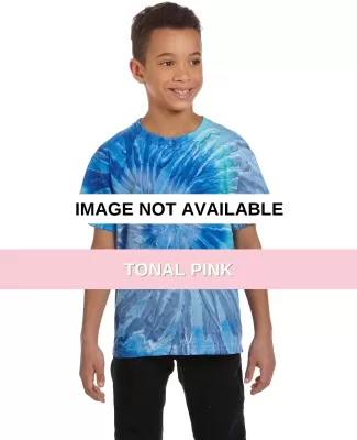 H1000b tie dye Youth Tie-Dyed Cotton Tee TONAL PINK