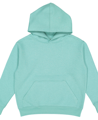 L2296 LA T Youth Fleece Hooded Pullover Sweatshirt in Saltwater