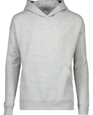 L2296 LA T Youth Fleece Hooded Pullover Sweatshirt in Heather