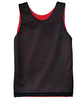 N2206 A4 Youth Reversible Mesh Tank in Black/ red