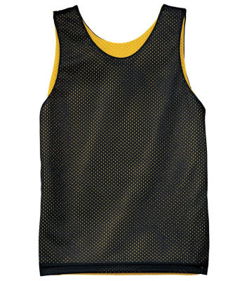 N2206 A4 Youth Reversible Mesh Tank in Black/ gold