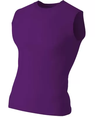 N2306 A4 Compression Muscle Tee in Purple