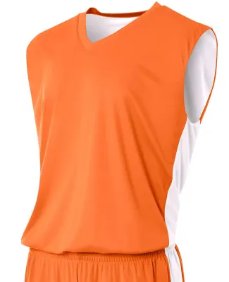 N2320 A4 Adult Reversible Moisture Management Musc ORANGE/ WHITE