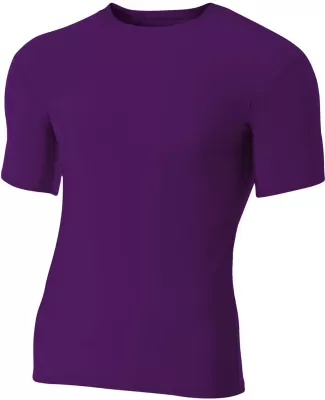 N3130 A4 Short Sleeve Compression Crew in Purple