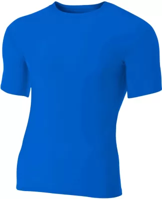 N3130 A4 Short Sleeve Compression Crew in Royal
