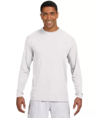 N3165 A4 Adult Cooling Performance Long Sleeve Cre in White