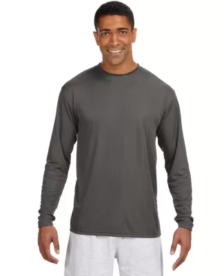 N3165 A4 Adult Cooling Performance Long Sleeve Cre in Graphite