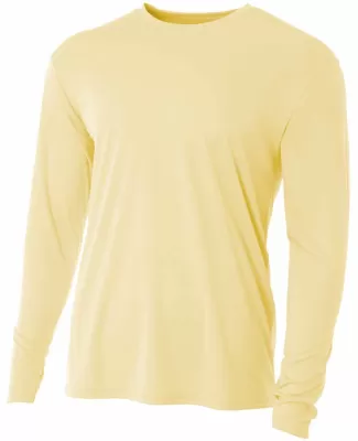 N3165 A4 Adult Cooling Performance Long Sleeve Cre in Light yellow