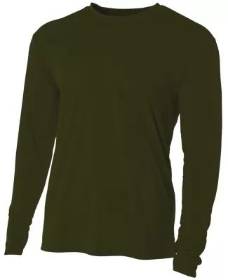 N3165 A4 Adult Cooling Performance Long Sleeve Cre in Military green