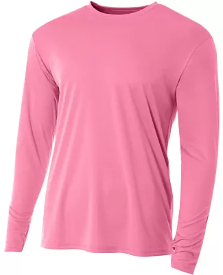 N3165 A4 Adult Cooling Performance Long Sleeve Cre in Pink