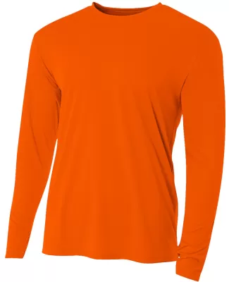 N3165 A4 Adult Cooling Performance Long Sleeve Cre in Safety orange