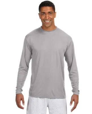 N3165 A4 Adult Cooling Performance Long Sleeve Cre in Silver