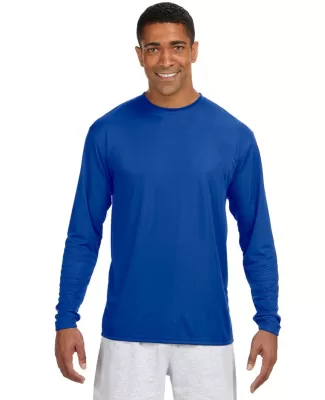 N3165 A4 Adult Cooling Performance Long Sleeve Cre in Royal