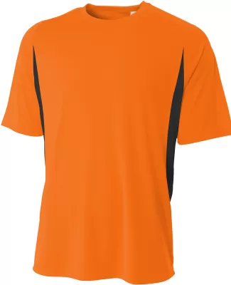 N3181 A4 Adult Cooling Performance Color Block Sho in Sfty orange/ blk