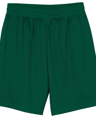 N5184 A4 7 Inch Adult Lined Micromesh Shorts in Forest green