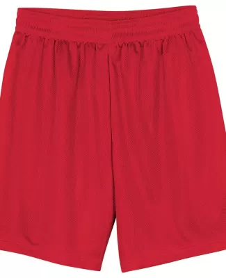 N5184 A4 7 Inch Adult Lined Micromesh Shorts in Scarlet