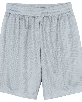 N5184 A4 7 Inch Adult Lined Micromesh Shorts in Silver