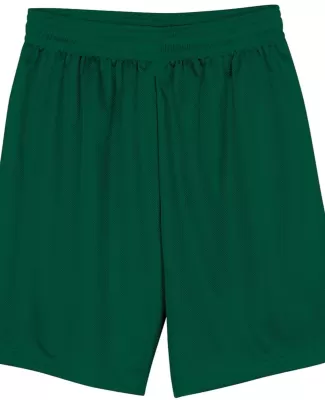 N5255 A4 9 Inch Adult Lined Micromesh Shorts in Forest green