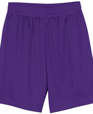 N5255 A4 9 Inch Adult Lined Micromesh Shorts in Purple