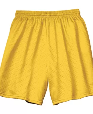 N5293 A4 Adult Lined Tricot Mesh Shorts in Gold