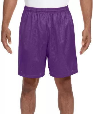 N5293 A4 Adult Lined Tricot Mesh Shorts in Purple
