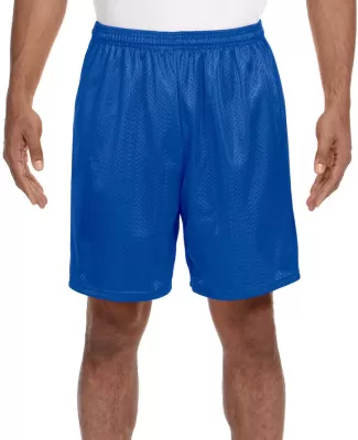 N5293 A4 Adult Lined Tricot Mesh Shorts in Royal