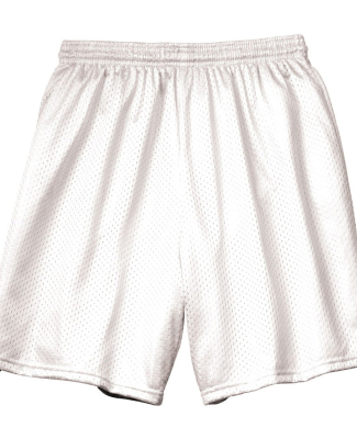 N5293 A4 Adult Lined Tricot Mesh Shorts WHITE