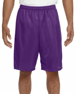 N5296 A4 Adult Lined Tricot Mesh Shorts in Purple