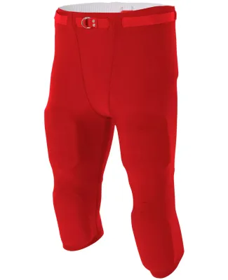 N6181 A4 Men's Flyless Football Pant SCARLET