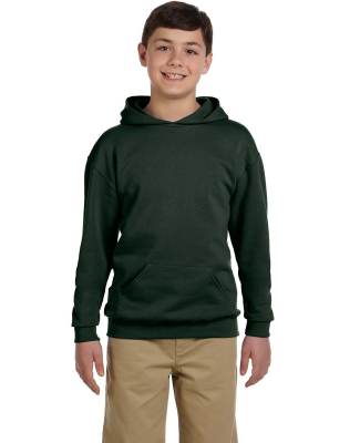 996Y JERZEES® NuBlend™ Youth Hooded Pullover Sw in Forest green