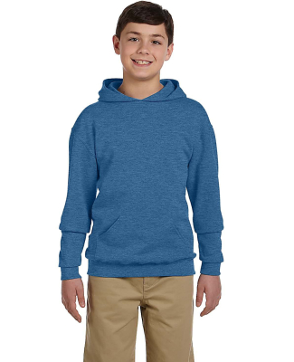 996Y JERZEES® NuBlend™ Youth Hooded Pullover Sw in Vint htr blue