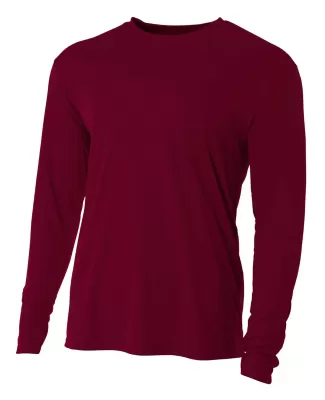 NB3165 A4 Youth Cooling Performance Long Sleeve Cr in Maroon