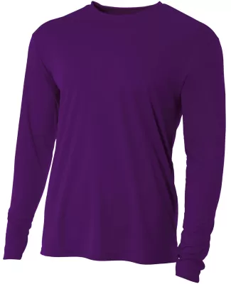 NB3165 A4 Youth Cooling Performance Long Sleeve Cr in Purple