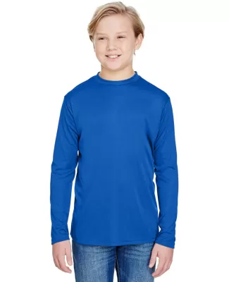 NB3165 A4 Youth Cooling Performance Long Sleeve Cr in Royal