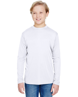 NB3165 A4 Youth Cooling Performance Long Sleeve Cr WHITE