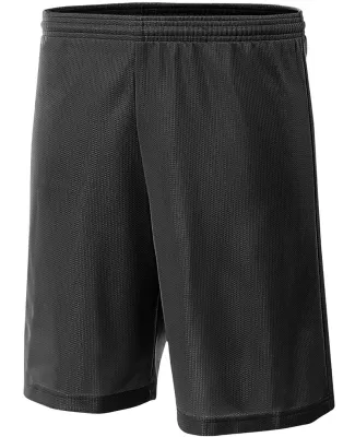 NB5184 A4 6 Inch Youth Lined Micromesh Shorts in Black