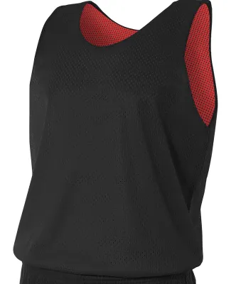 NF1270 A4 Adult Reversible Mesh Tank in Black/ red