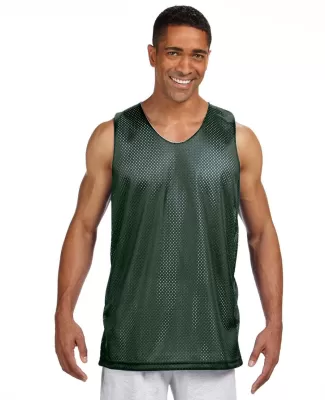 NF1270 A4 Adult Reversible Mesh Tank in Hunter/ white