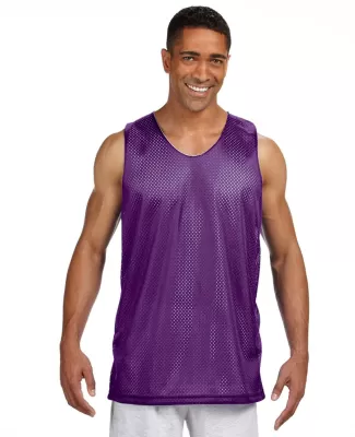 NF1270 A4 Adult Reversible Mesh Tank in Purple/ white