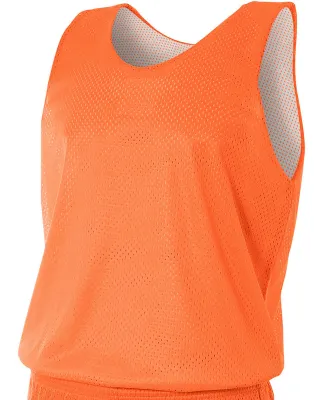 NF1270 A4 Adult Reversible Mesh Tank in Orange/ white