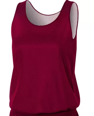 NW1000 A4 Reversible Mesh Tank in Maroon/ white