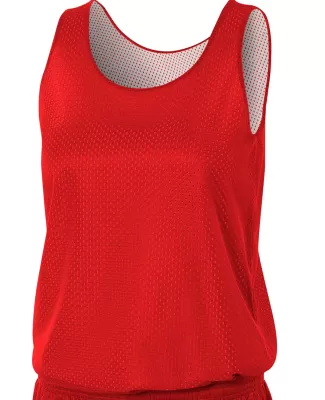 NW1000 A4 Reversible Mesh Tank in Scarlet/ white